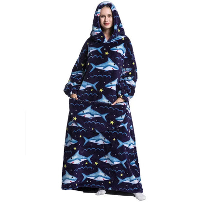 🔥 TODAY ONLY SALE! Msrlassn Oversized Sherpa Wearable Hoodie Blanket – Ultra-Soft, Warm & Cozy | Limited-Time Deal