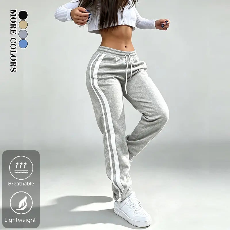 Women's Casual Side Stripe Jogger Pants