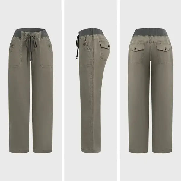 Women's High Stretch Mid Rise Straight Pants