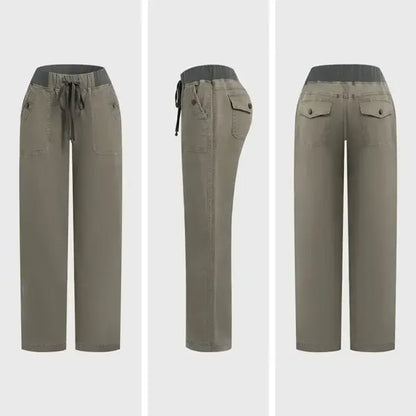 Women's High Stretch Mid Rise Straight Pants