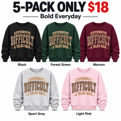10-PACK ONLY $2410 colors. ---✨ Everyday Leopard Graphic Sweatshirt