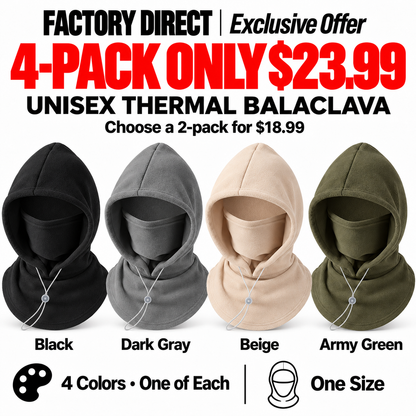 ⏳LAST DAY SALE ONLY $9.99!!✨Thermal Balaclava Face Mask with Drawstring