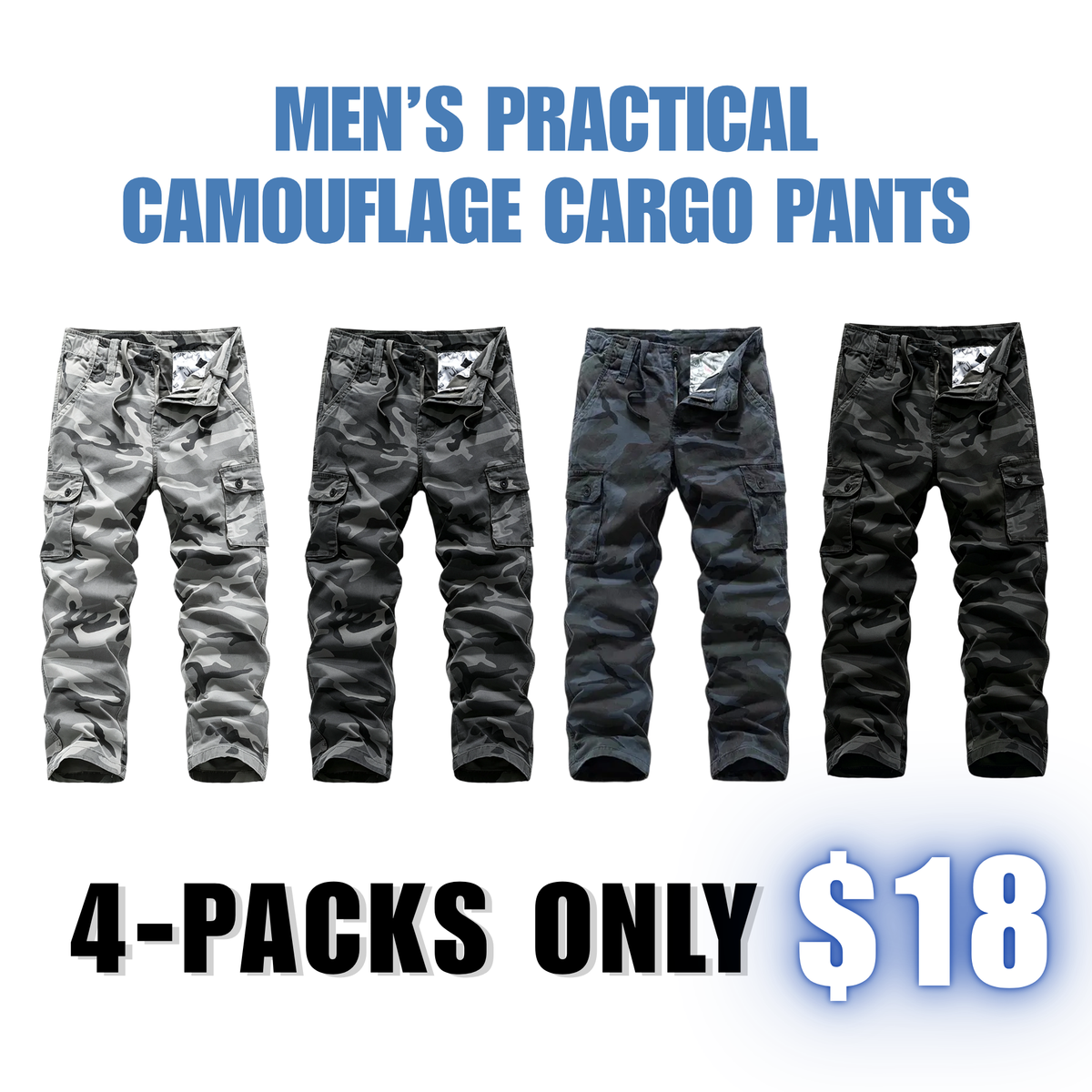 【LAST DAY SALE】Men's practical camouflage cargo pant