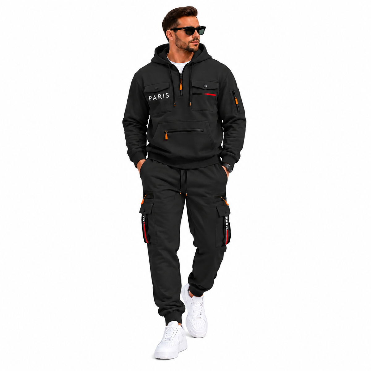 Men's 2-Piece Hoodie & Cargo Jogger Set