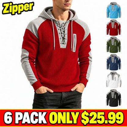 Men's Hooded Sweatshirt with Drawstring Pockets