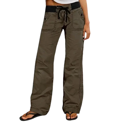 Women's High Stretch Mid Rise Straight Pants