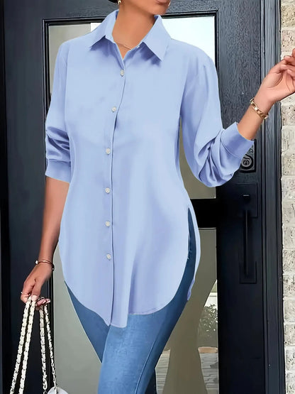 Women's Long Sleeve Fitted Shirt for SUMMER