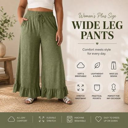 💝💝Limited Stock!🔥Women's Plus Size Wide Leg Pants