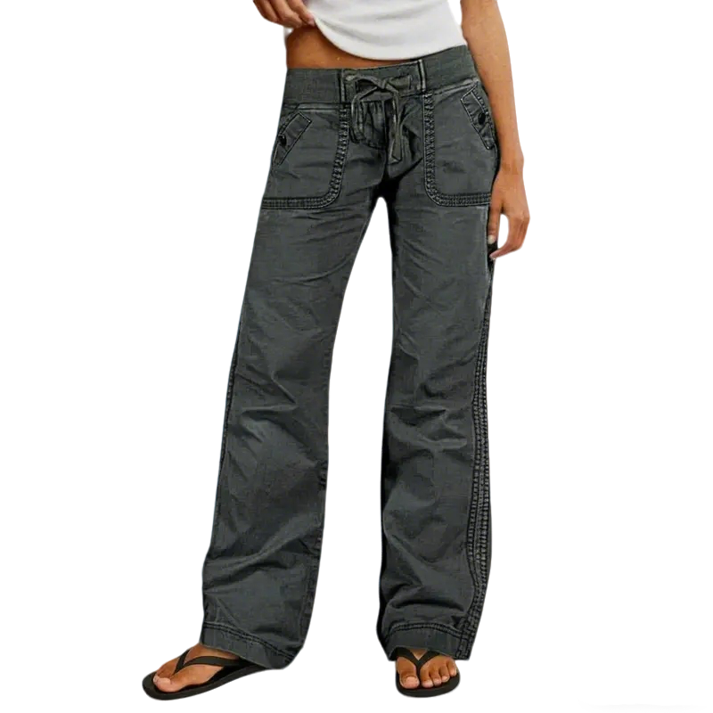 Women's High Stretch Mid Rise Straight Pants