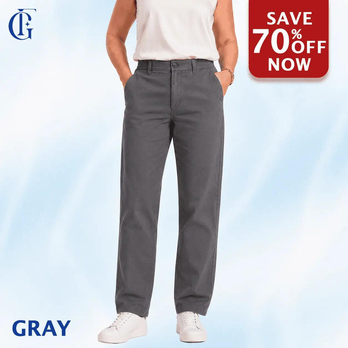 Women Multi-Pocket Stretch Comfort Pants