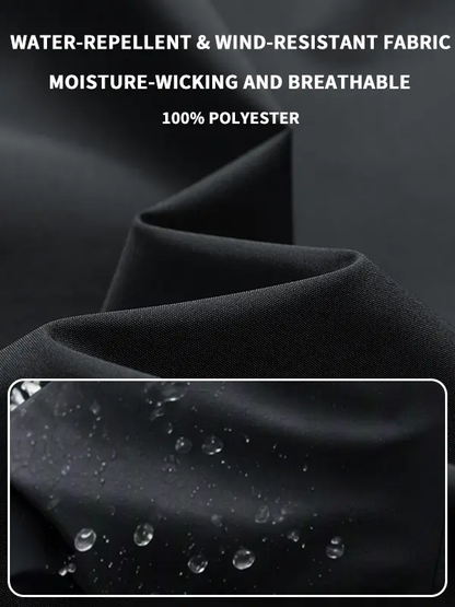 Men's Windproof Waterproof Hooded Jacket – Loose-Fit Outdoor Long-Sleeve Top