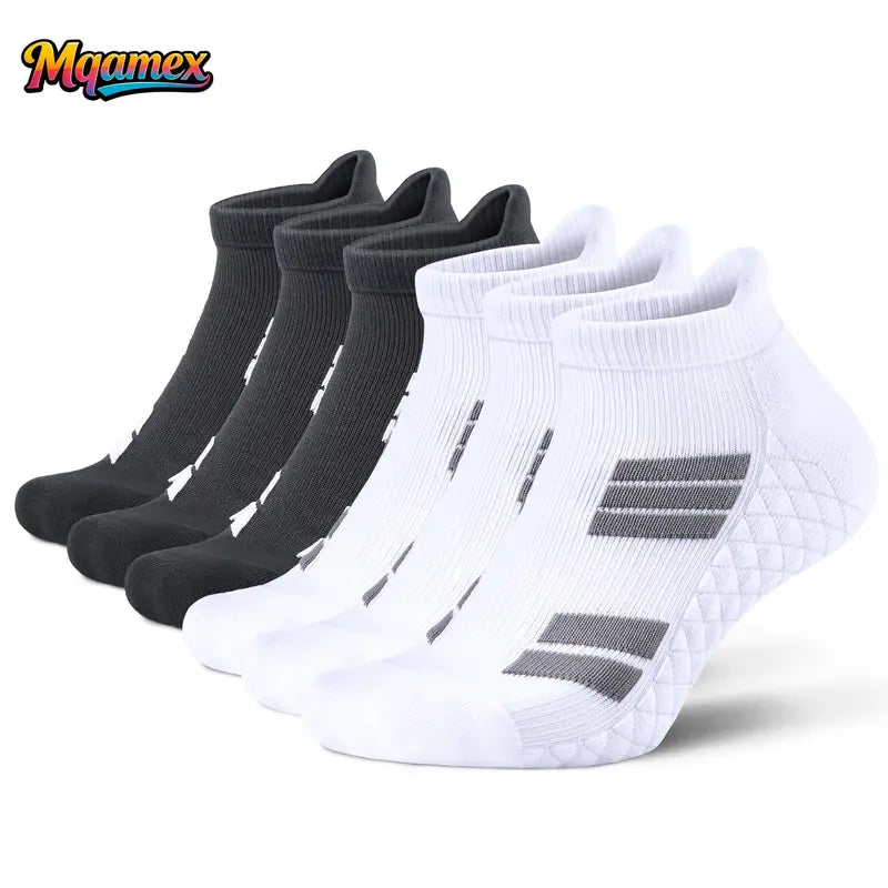 Men's 6-Pair Thick No-Show Athletic Ankle Socks with Terry Sole