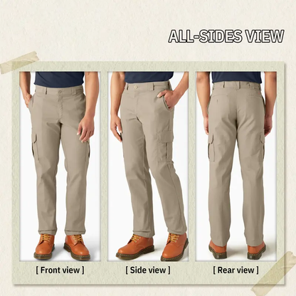 Men's Flex Cargo Pants – Regular Fit Straight Leg with Expandable Pockets