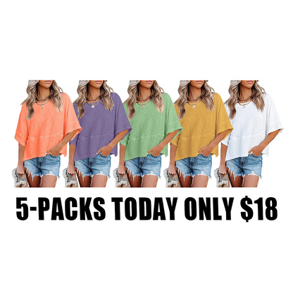 Women's Batwing Half Sleeve T-Shirts Tops
