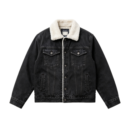🔥🔥  BESTSELLER | Men's Sherpa-Lined Denim Jacket