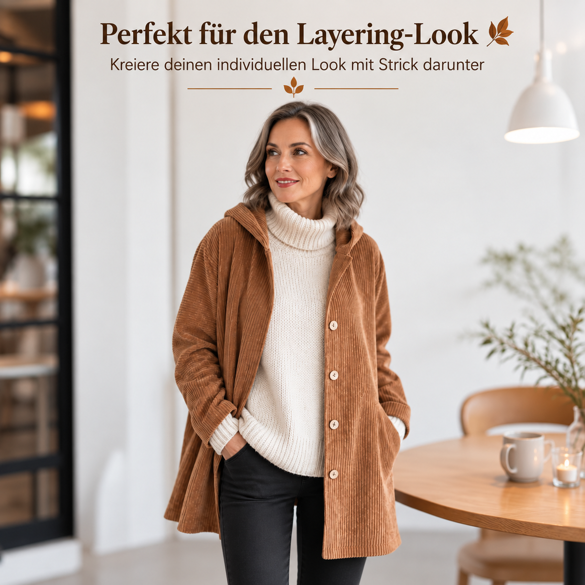 🧥 Die exklusive Cordjacke des Jahres 2026 🍂 – Luxuriöses Cord-Overshirt mit Kapuze ✨
