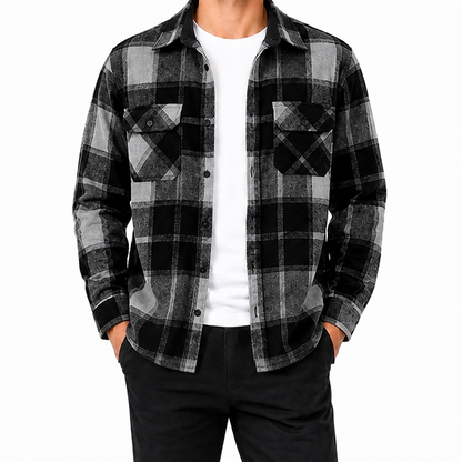 Men's Relaxed Plaid Flannel Shirt