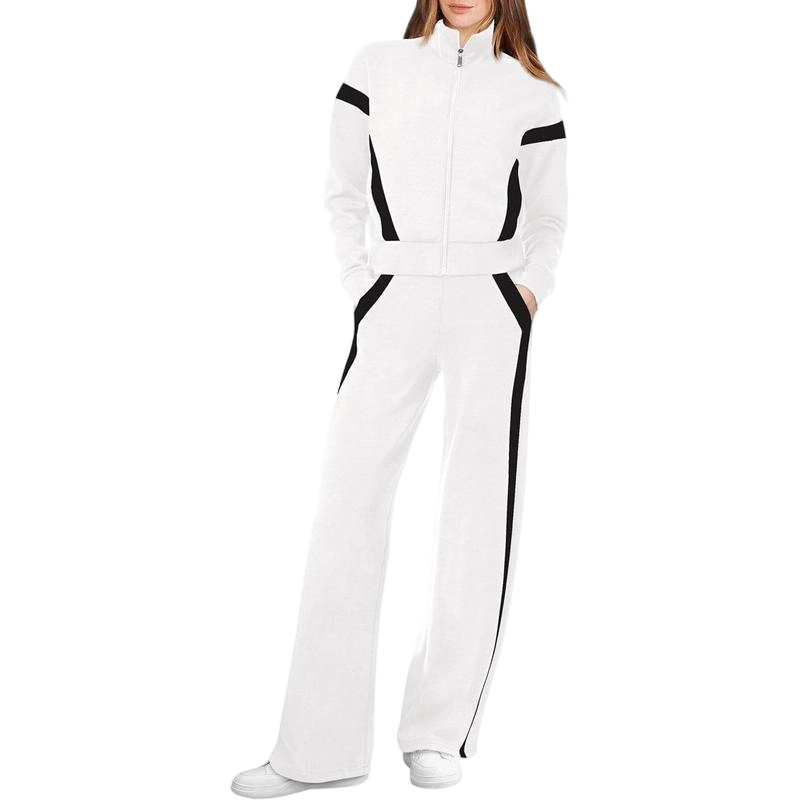 Lounge Sets for Women 2025 Sweatsuit 2 Piece Outfits Sweatshirt Wide Leg Sweatpant Tracksuit Matching Set