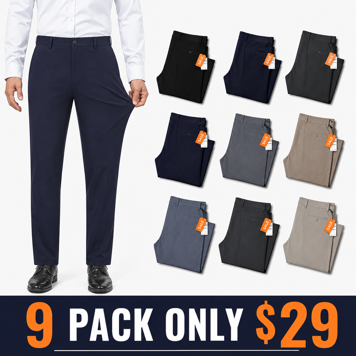 🤲Limited-Time Promotion-Stretch Dress Pants No Iron Golf Pants