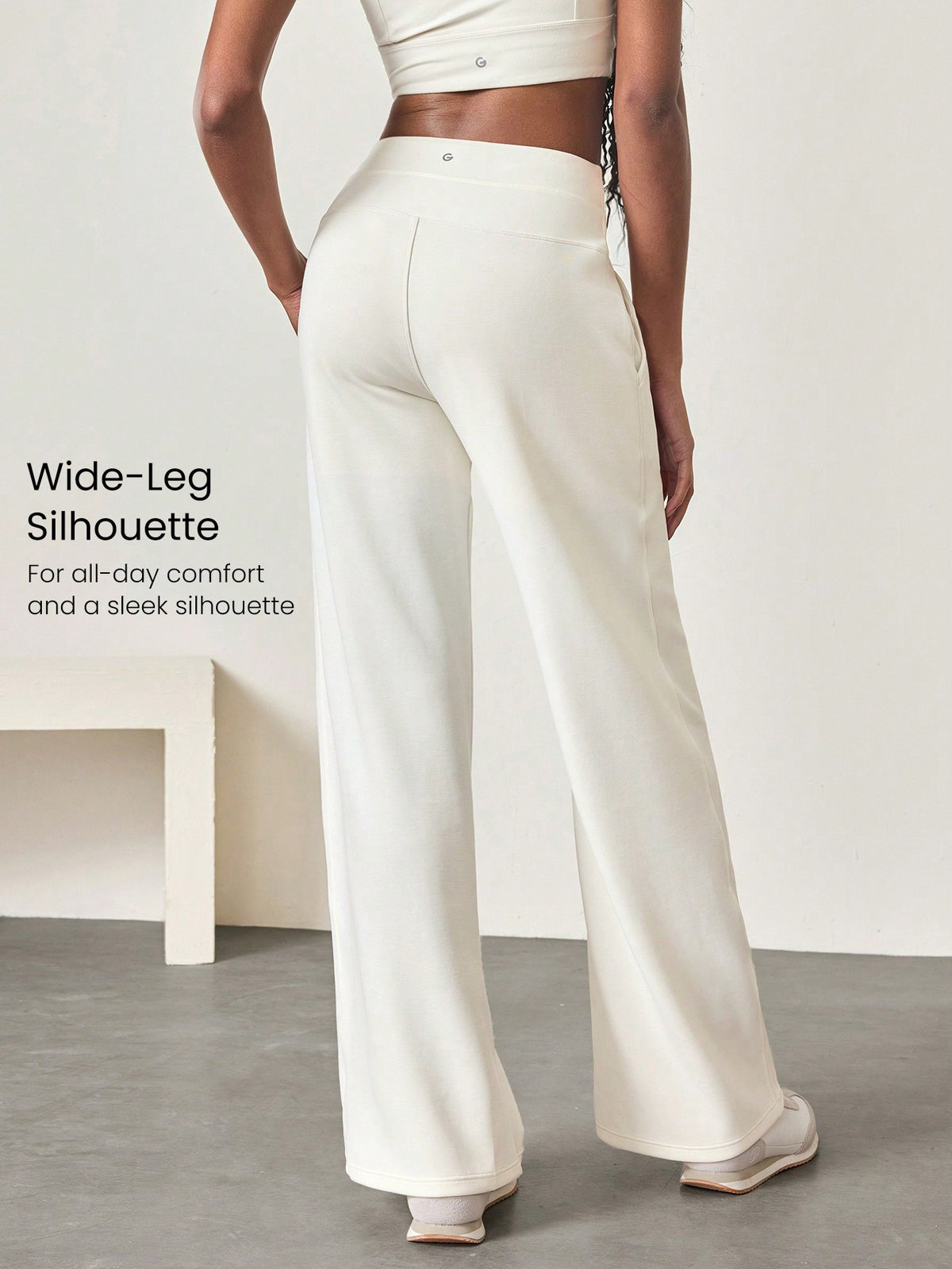 Soft And Comfortable Crewneck Sweatshirt Wide-Leg Pants Set