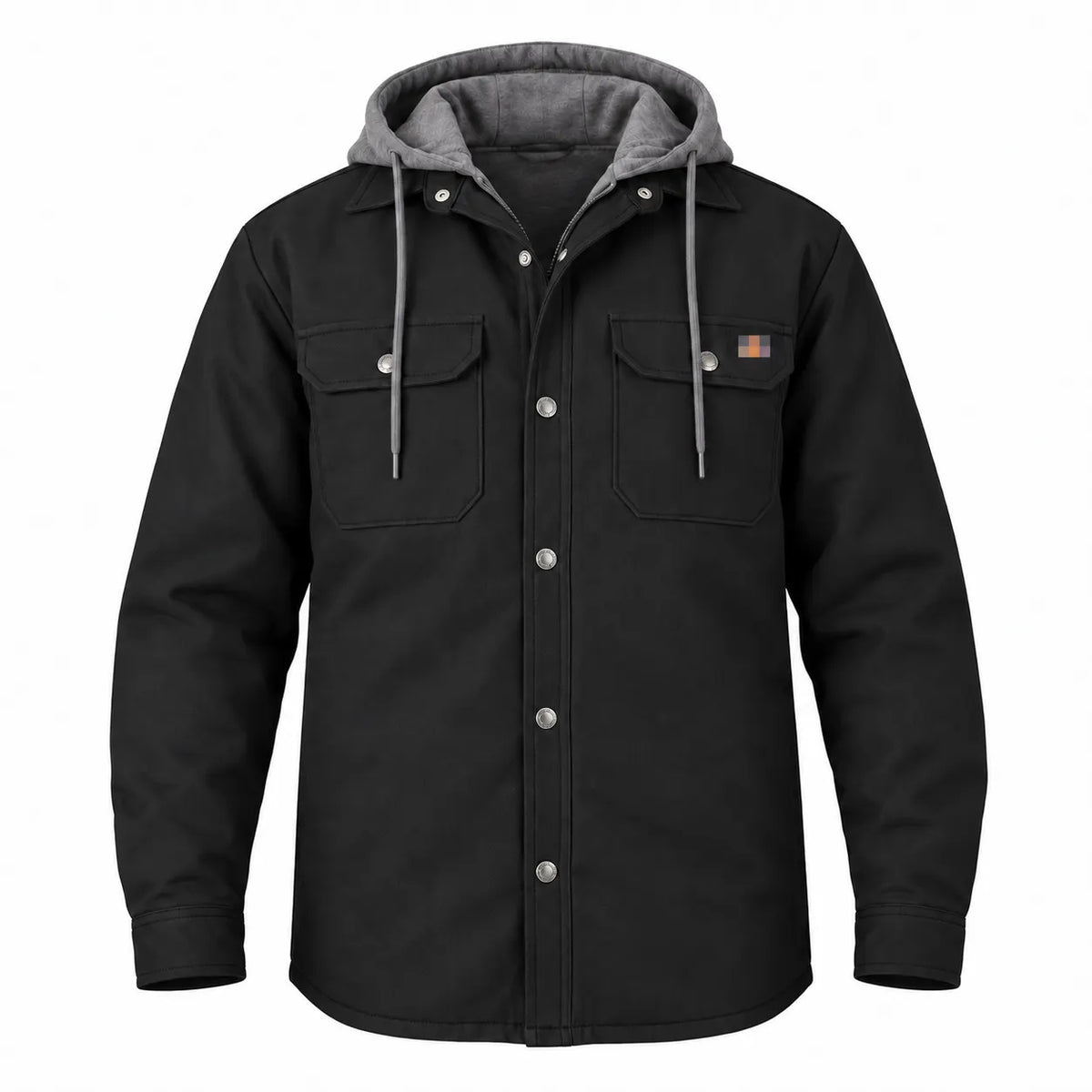 Water Repellent Duck Hooded Shirt Jacket for Men