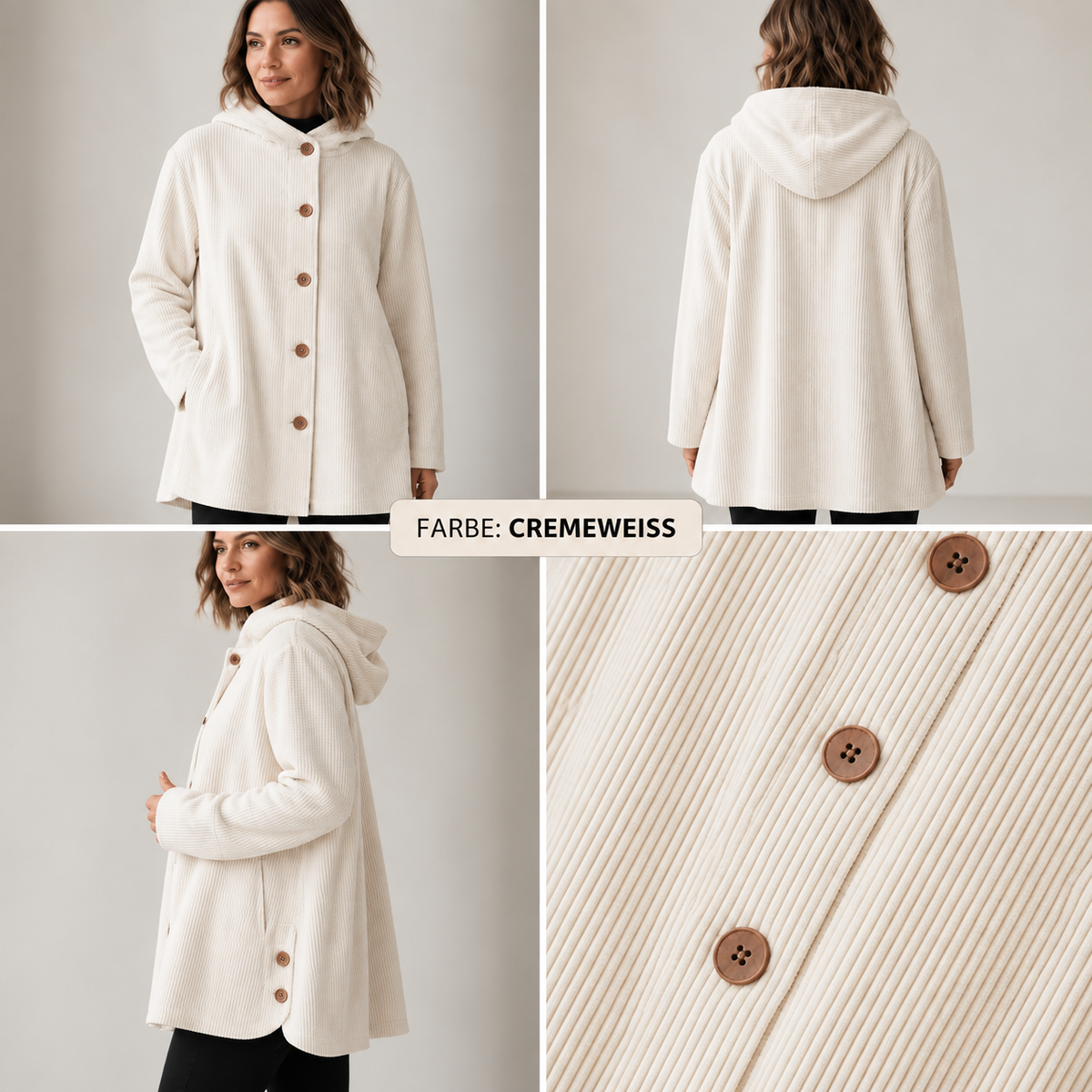 🧥 Die exklusive Cordjacke des Jahres 2026 🍂 – Luxuriöses Cord-Overshirt mit Kapuze ✨