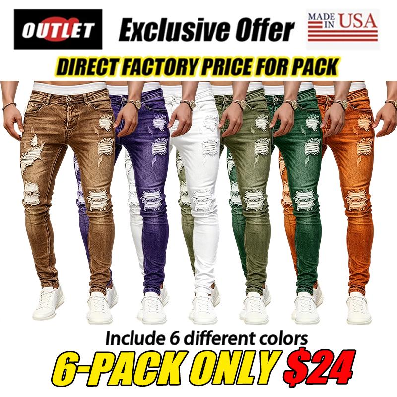 Men's Stretch Ripped Skinny Jeans