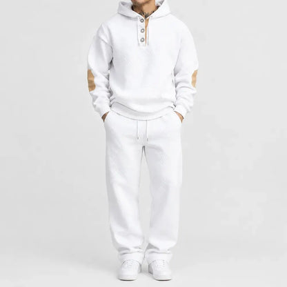 Men's 2-Piece Textured Hoodie Tracksuit