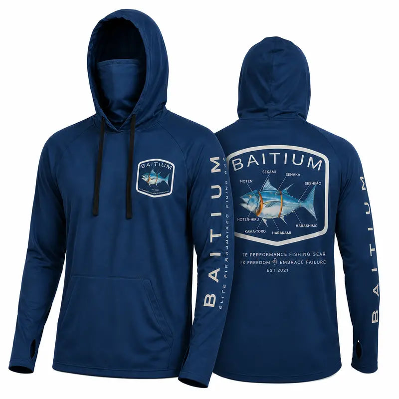 UPF 50 Sun Protection Long-Sleeve Hoodie (With Built-in Neck Gaiter)