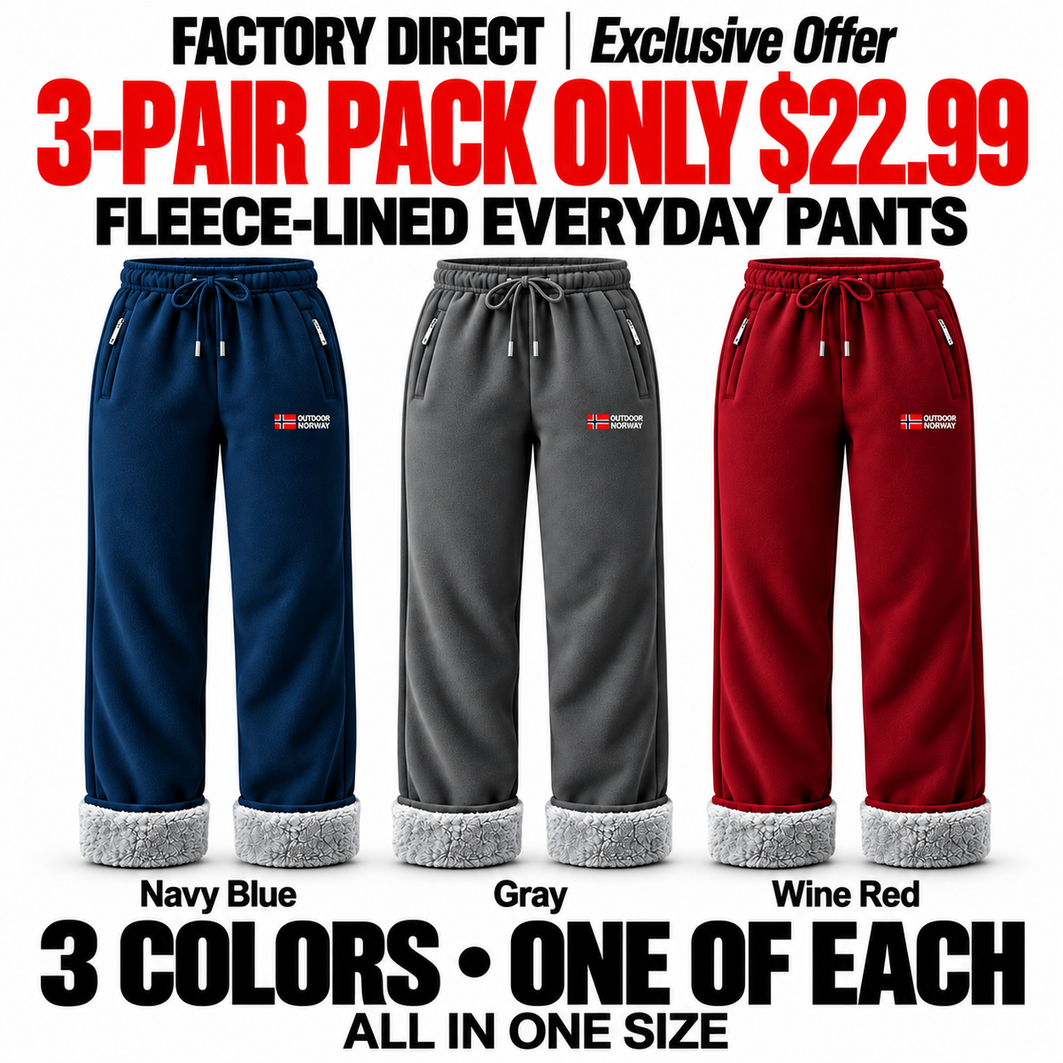 🔥 Popular Product —— Women's thermal trousers made of 100% cotton with a warm fleece lining