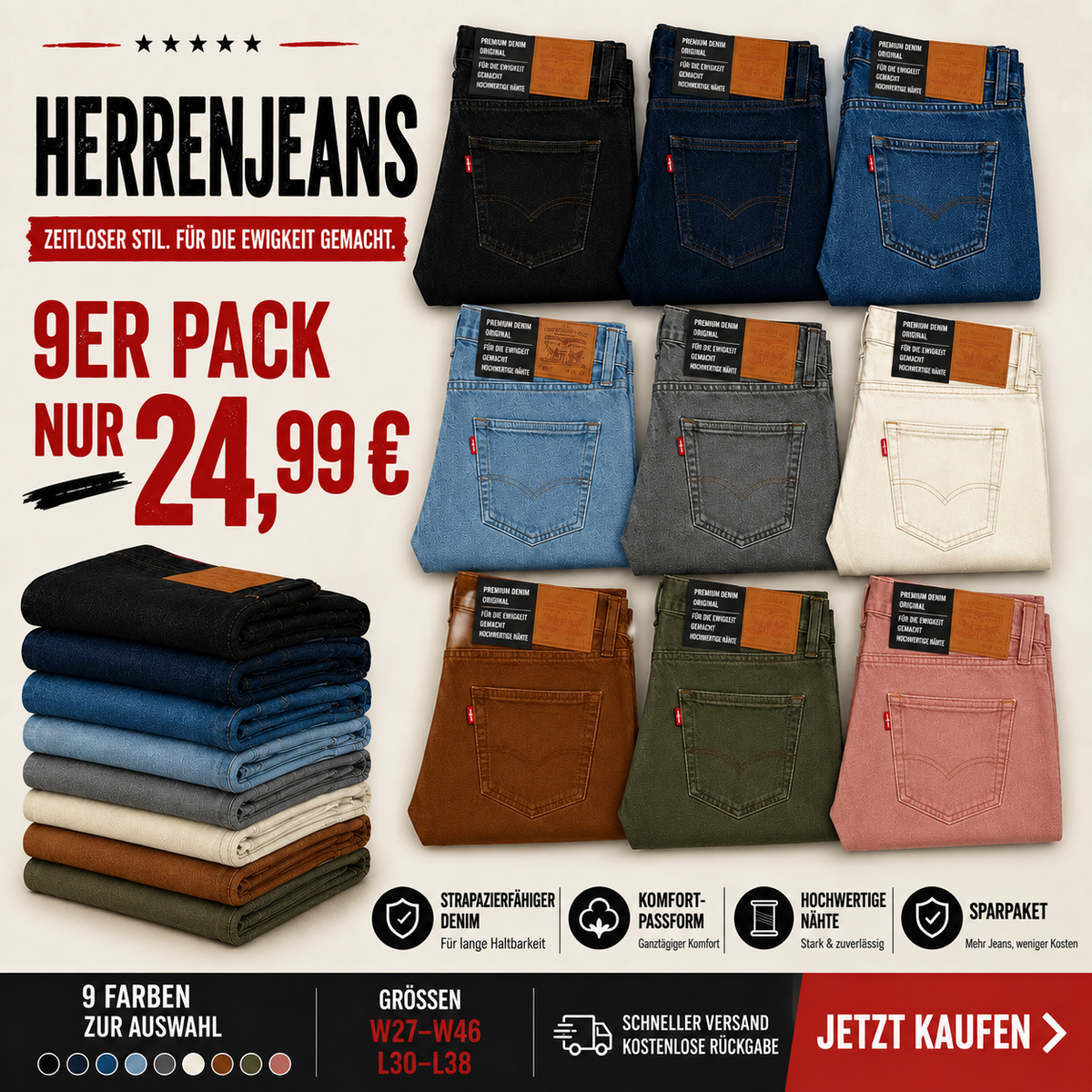 🔥 Clearance Sale — Limited Stock! 🔥ORIGINAL FIT JEANS