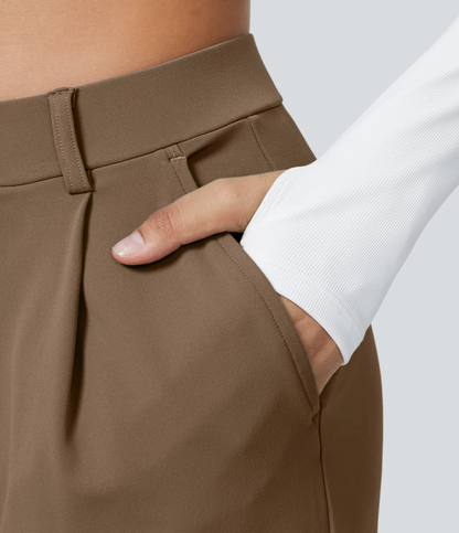 🔥 LAST DAY SALE  High‑Waist Straight‑Leg Tailored Trousers with Side Pockets