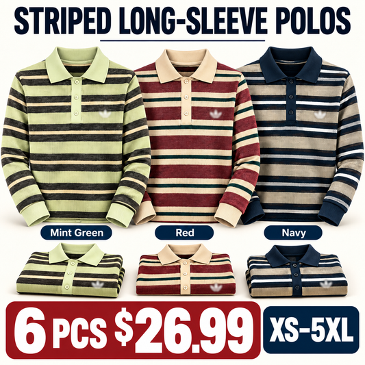 - Timeless Stripes, Effortless Style - The Knit Polo You'll Reach For Every Day - Classic Stripes. Premium Comfort.🔥6 packs ONLY $26 .99