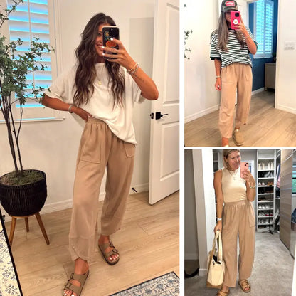 Buenoble Women's Wide Leg Harem Pants