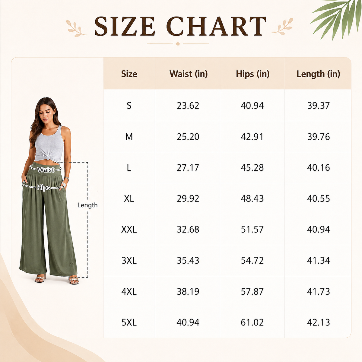 🌿🌿LAST DAY SAVE49%✨Women's Linen Wide Leg Palazzo Pants – High Waist Boho Beach Vacation Lounge Pants