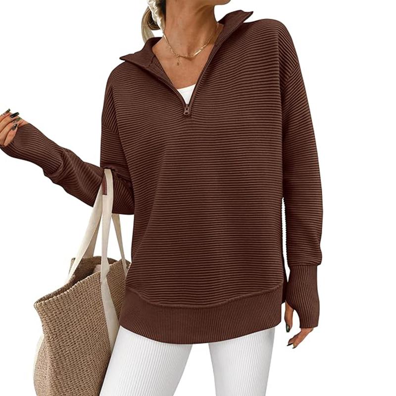 Ultimate Cozy V-Neck Ribbed Knit Pullover – All-Season Comfort & Style