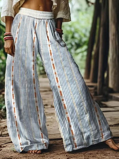 💝💝【LAST DAY SALE】Women's Casual Bohemian Style Floral Print Wide-Leg Pants