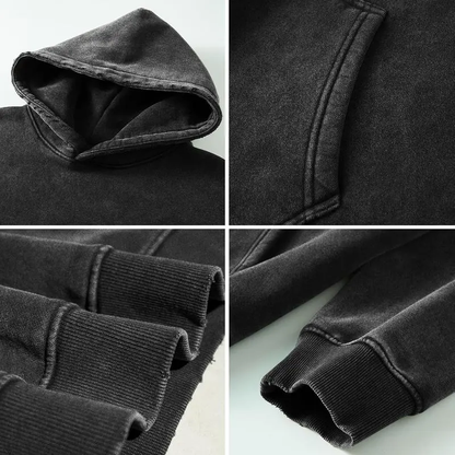 4-Pack Acid Wash Hoodie – Oversized Vintage Unisex Heavyweight Distressed Hoodie