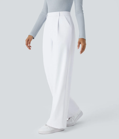 🔥 LAST DAY SALE  High‑Waist Straight‑Leg Tailored Trousers with Side Pockets