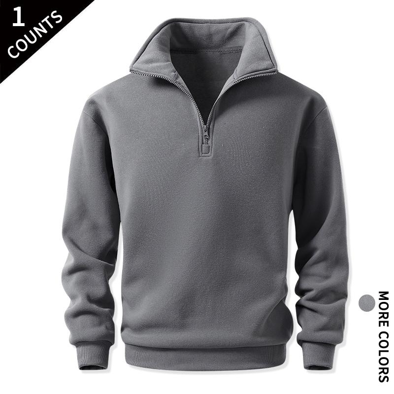 Men's Cozy Quarter-Zip Sweatshirts, Single or 2-Pack