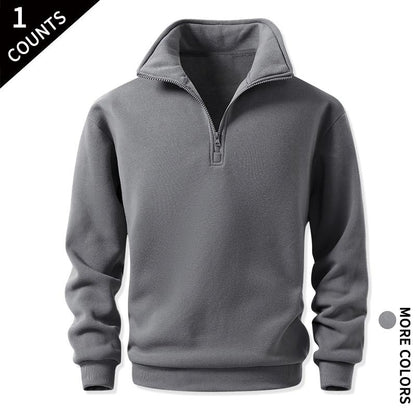 Men's Cozy Quarter-Zip Sweatshirts, Single or 2-Pack