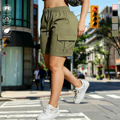 【LAST DAY SALE】Women's outdoor cargo shorts—multi-pocket design.