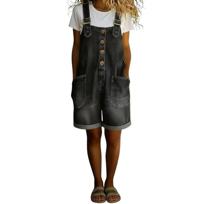 Women's Vintage Denim Overalls – Relaxed Fit