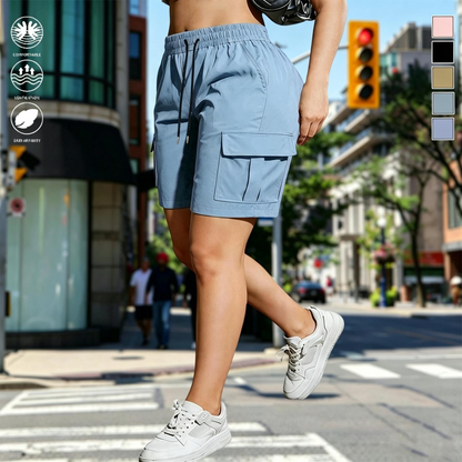 【LAST DAY SALE】Women's outdoor cargo shorts—multi-pocket design.