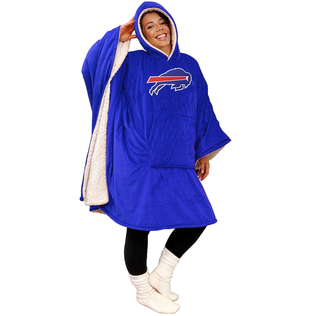 Black Friday Sale - 60" x 80" Wearable Hooded Blanket with Logo Patch