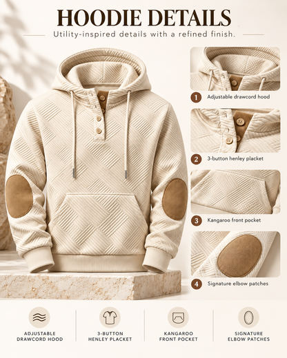 Men's Premium Textured Hoodie & Jogger Set | Embossed Knit Tracksuit