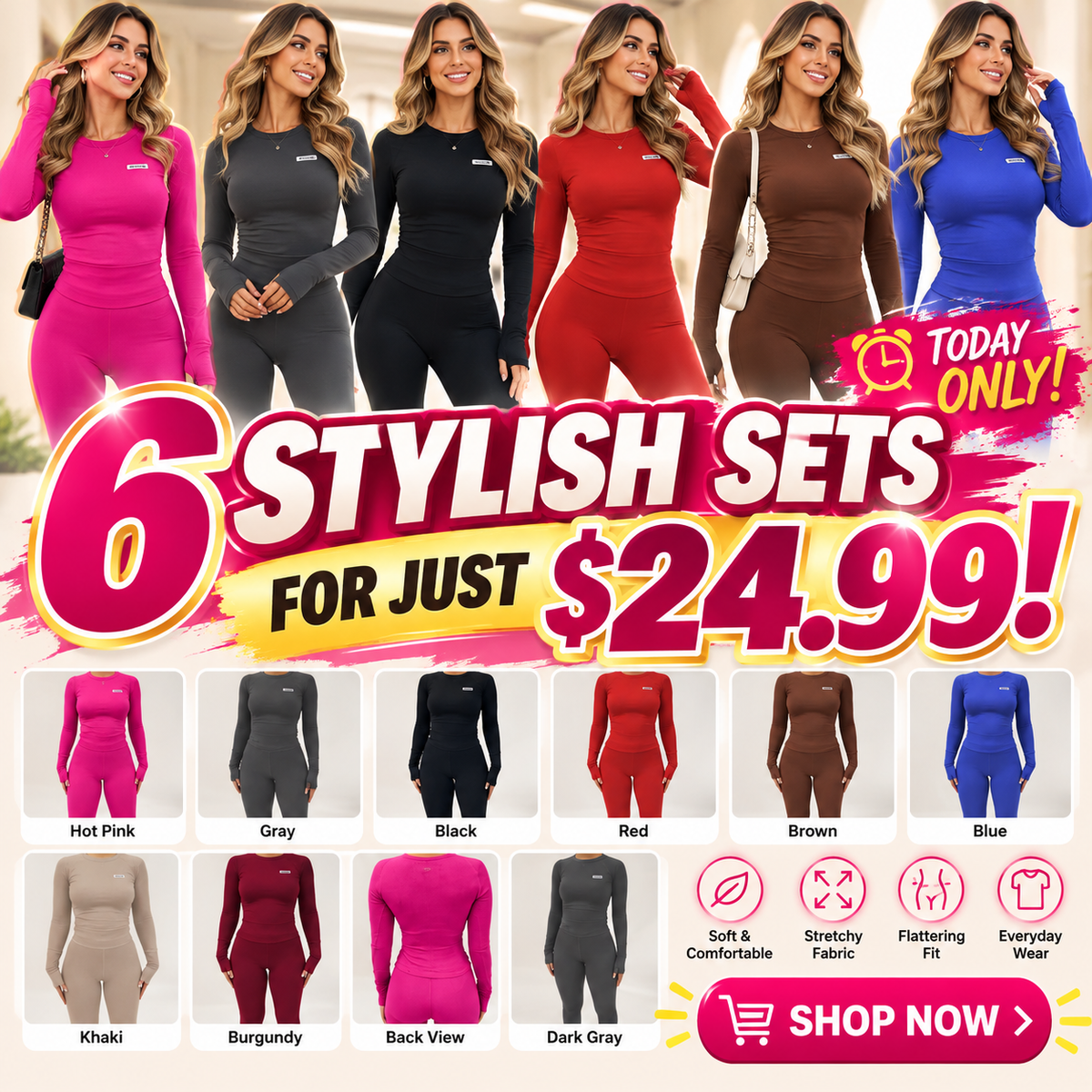 🔥 LIMITED-TIME SALE! Women’s Slim-Fit Raglan Sleeve Knitted Tee & Skinny Pants Set – Comfy, Flattering & Perfect for Fall/Winter | SHOP NOW!