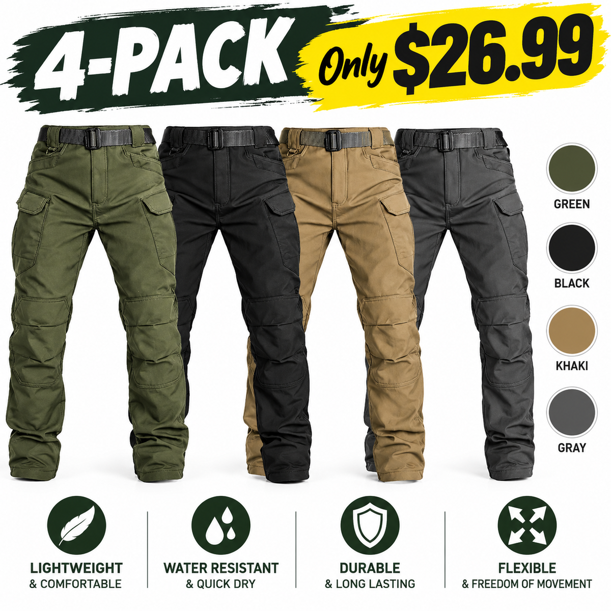 Men's Fleece-Lined Tactical Outdoor Pants