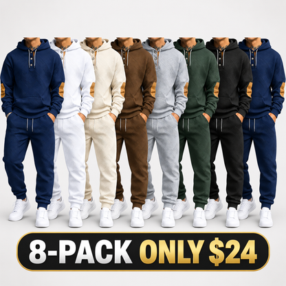 Men's 2-Piece Textured Hoodie Tracksuit
