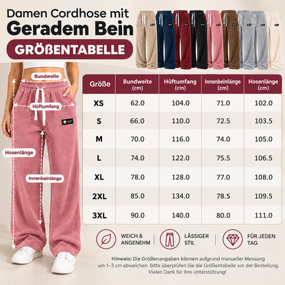 LAST DAY SALEWomen's Solid Straight Leg Corduroy Bottoms
